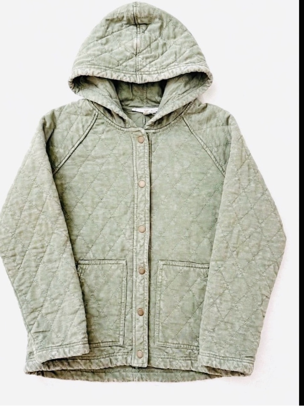 Jane and Delancey grey sun faded effect hooded jacket